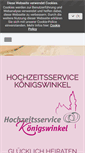 Mobile Screenshot of hochzeitsservice-koenigswinkel.de